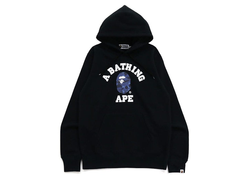 BAPE Color Camo College Pullover Hoodie (FW21) Black/Navy