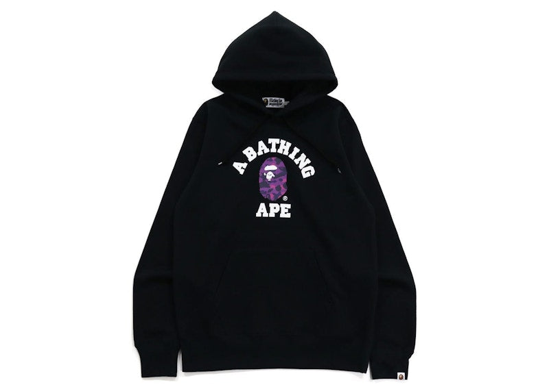 BAPE Color Camo College Pullover Hoodie (FW21) Black/Purple