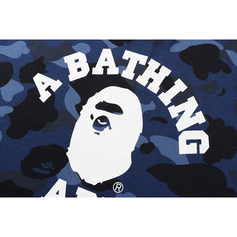 BAPE Color Camo College Tee Blue