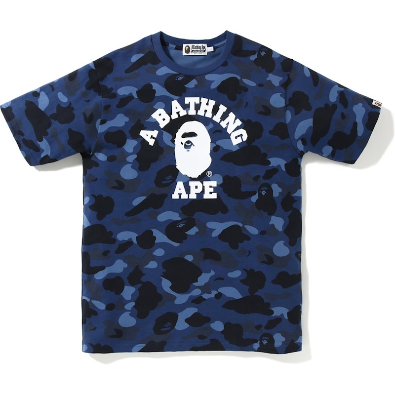 BAPE Color Camo College Tee Blue