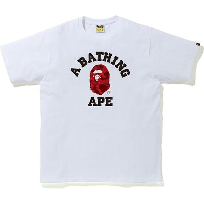 BAPE Color Camo College Tee (FW20) White/Red