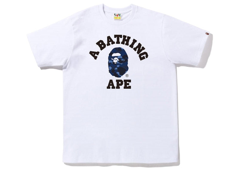 BAPE Color Camo College Tee (FW22) White Blue