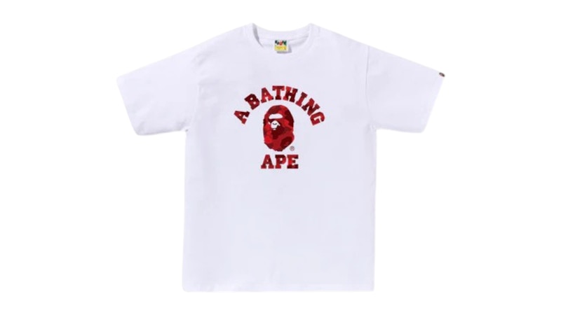BAPE Color Camo College Tee (FW25) White/Red