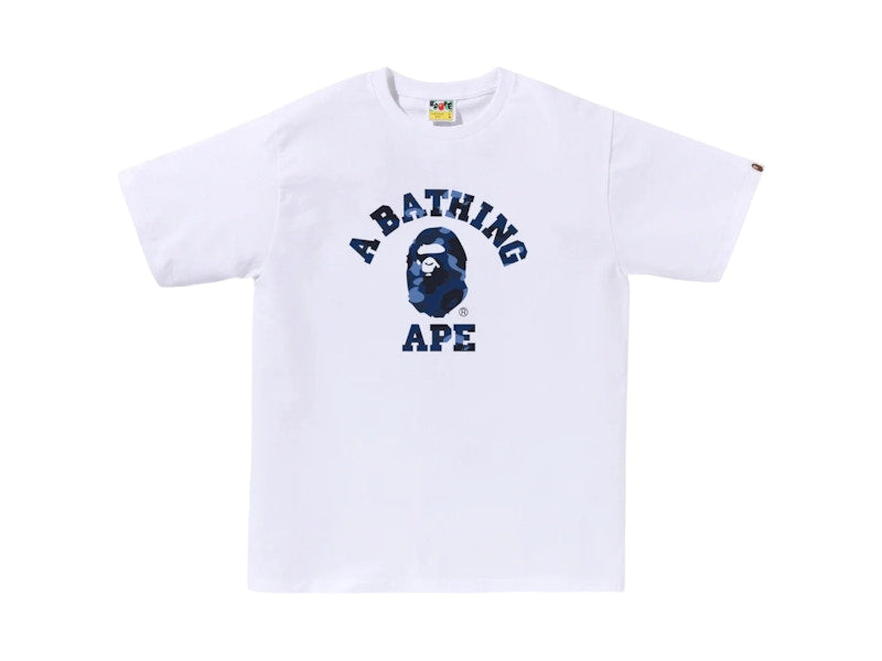 BAPE Color Camo College Tee (FW25) White x Navy