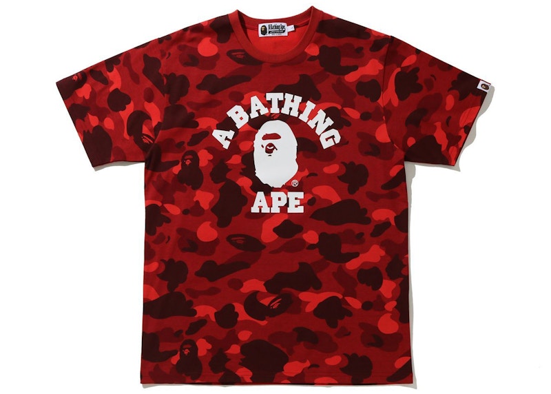 BAPE Color Camo College Tee (SS21) Red