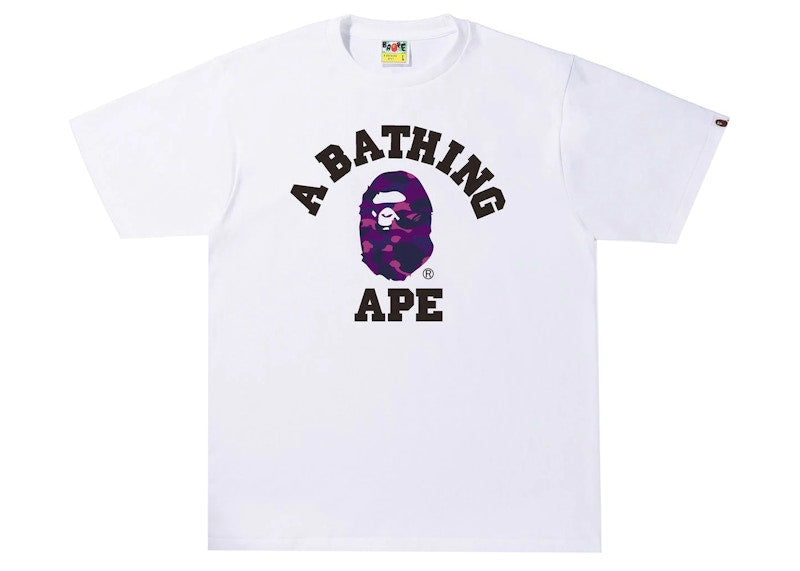 BAPE Color Camo College Tee (SS22) White/Purple