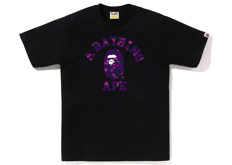 BAPE Color Camo College Tee (SS23) Black Purple