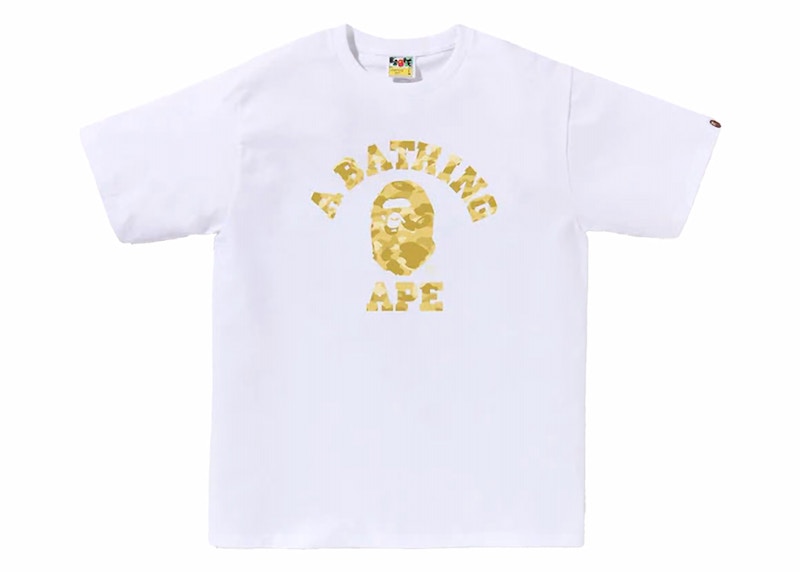 BAPE Color Camo College Tee (SS24) White/Yellow
