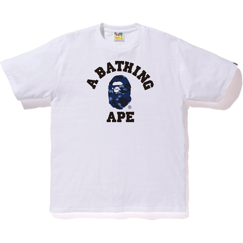 BAPE Color Camo College Tee White/Blue