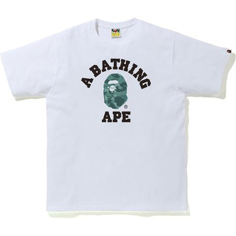 BAPE Color Camo College Tee White/Green