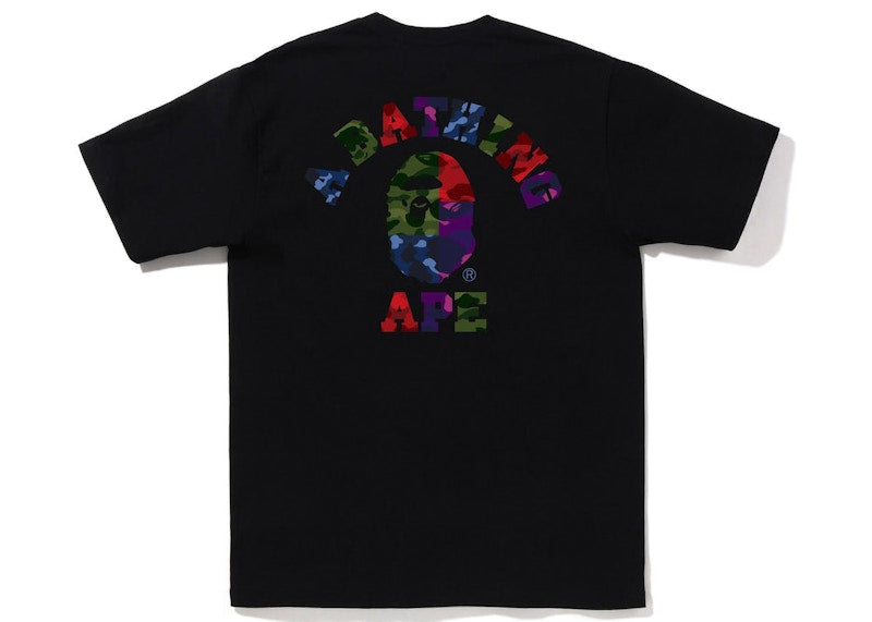 BAPE Color Camo Crazy College ATS Tee Black