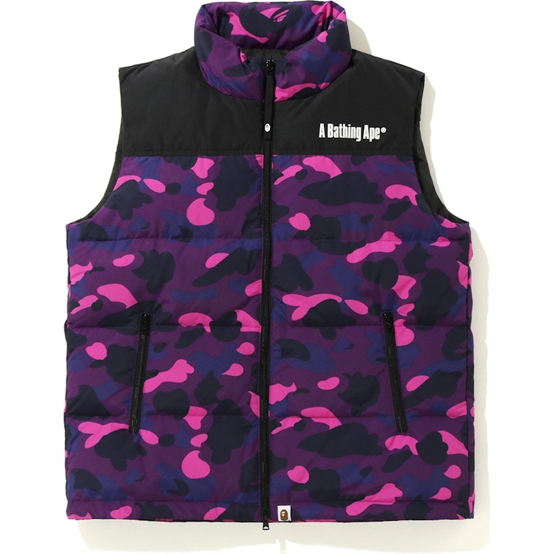 BAPE Color Camo Down Vest (FW19) Purple