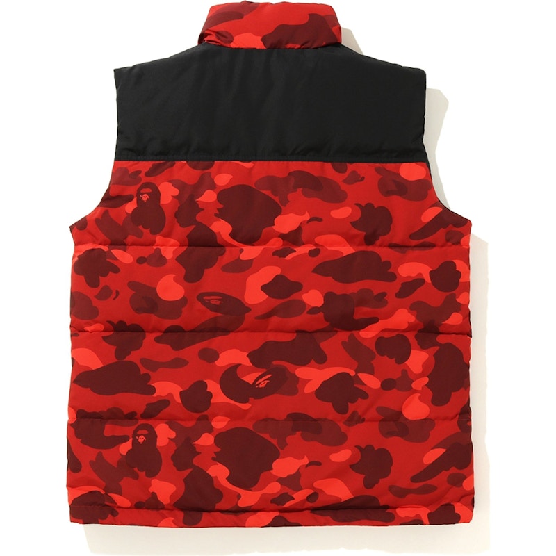 BAPE Color Camo Down Vest (FW19) Red