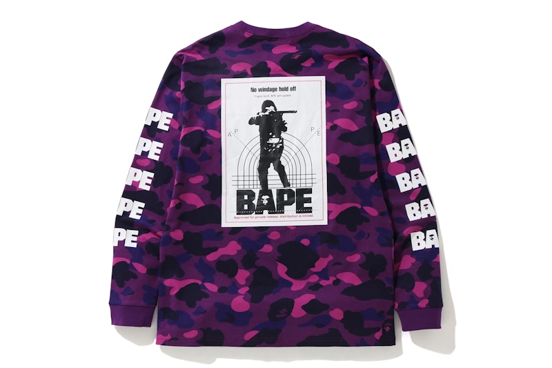 BAPE Color Camo Hunting L/S Tee Purple