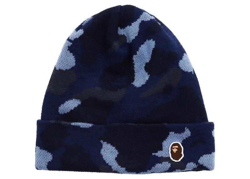 BAPE Color Camo Knit Cap Navy