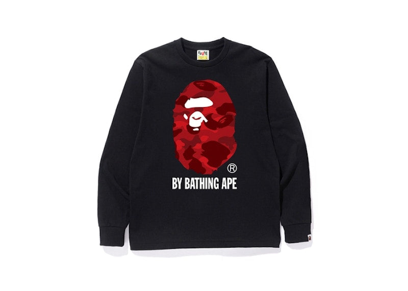BAPE Color Camo L/S Tee Black/Red