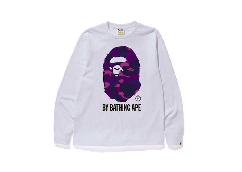BAPE Color Camo L/S Tee White/Purple