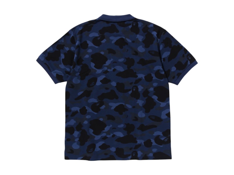 BAPE Color Camo Large Ape Head Relaxed Fit Polo Shirt Navy