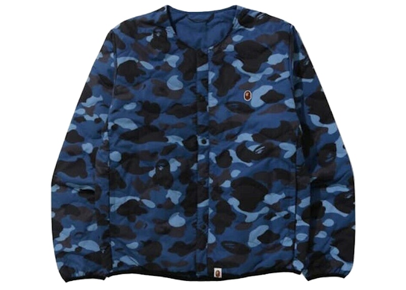 BAPE Color Camo Lightweight Down Jacket Navy