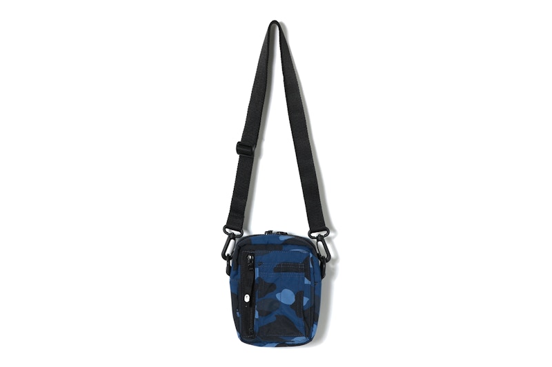 BAPE Color Camo Military Shoulder Bag Blue