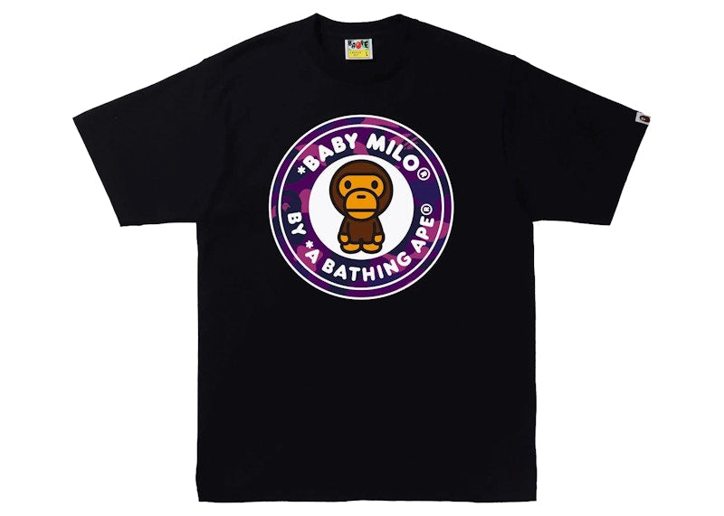 BAPE Color Camo Milo Busy Works Tee Black/Purple