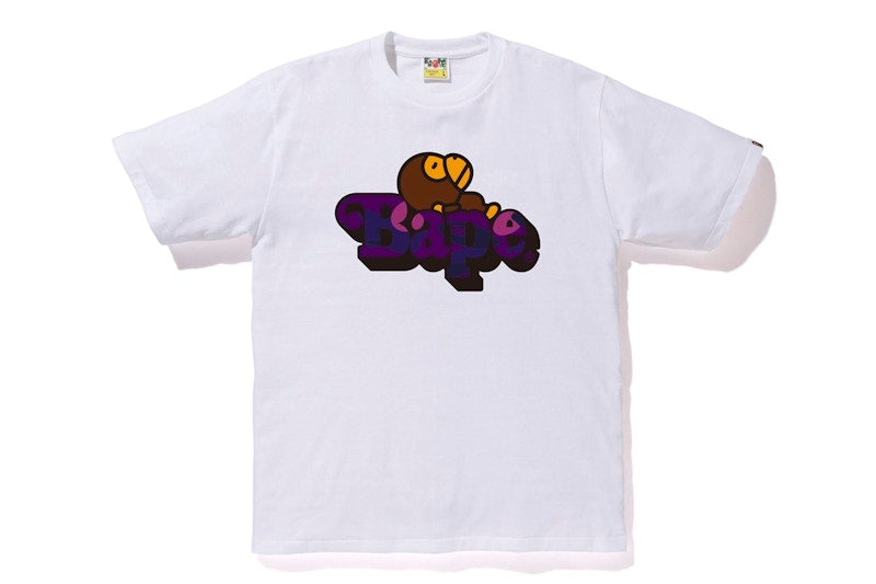 BAPE Color Camo Milo On Bape Tee White/Purple