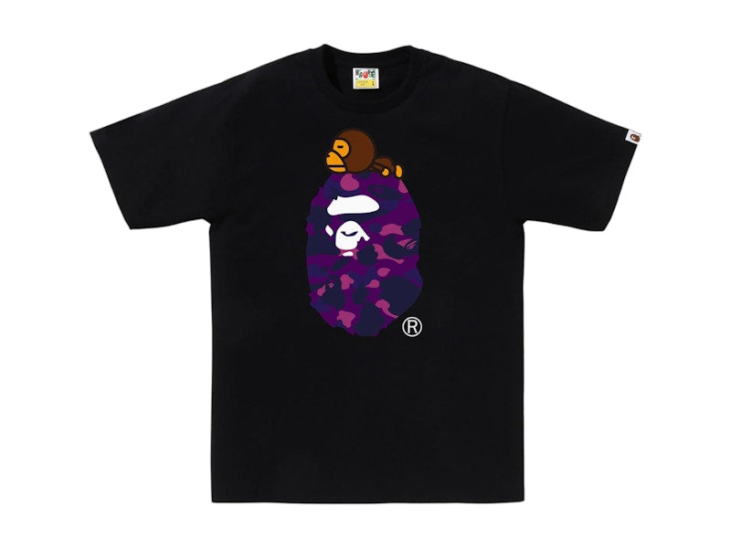 BAPE Color Camo Milo On Big Ape Tee Black/Purple
