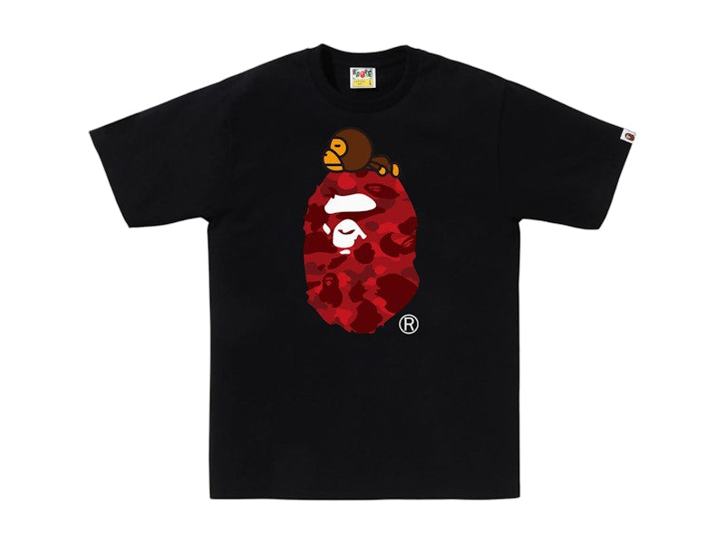 BAPE Color Camo Milo On Big Ape Tee Black/Red