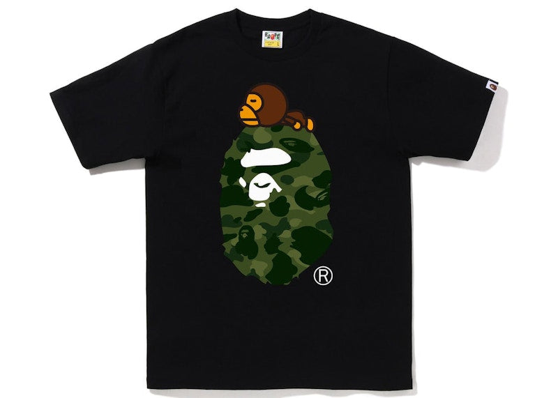 BAPE Color Camo Milo On Big Ape Tee (FW22) Black Green