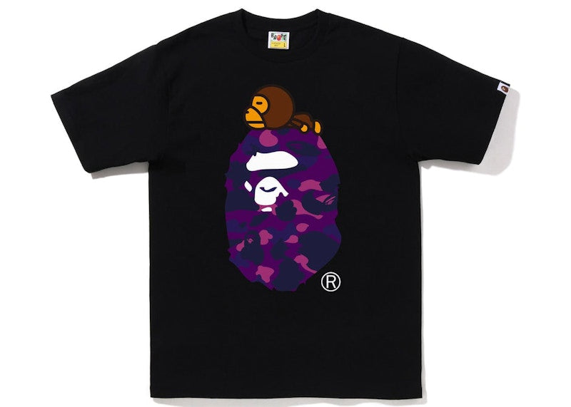 BAPE Color Camo Milo On Big Ape Tee (FW22) Black Purple