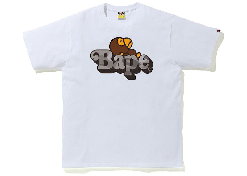 BAPE Color Camo Milo on Bape Tee White/Gray