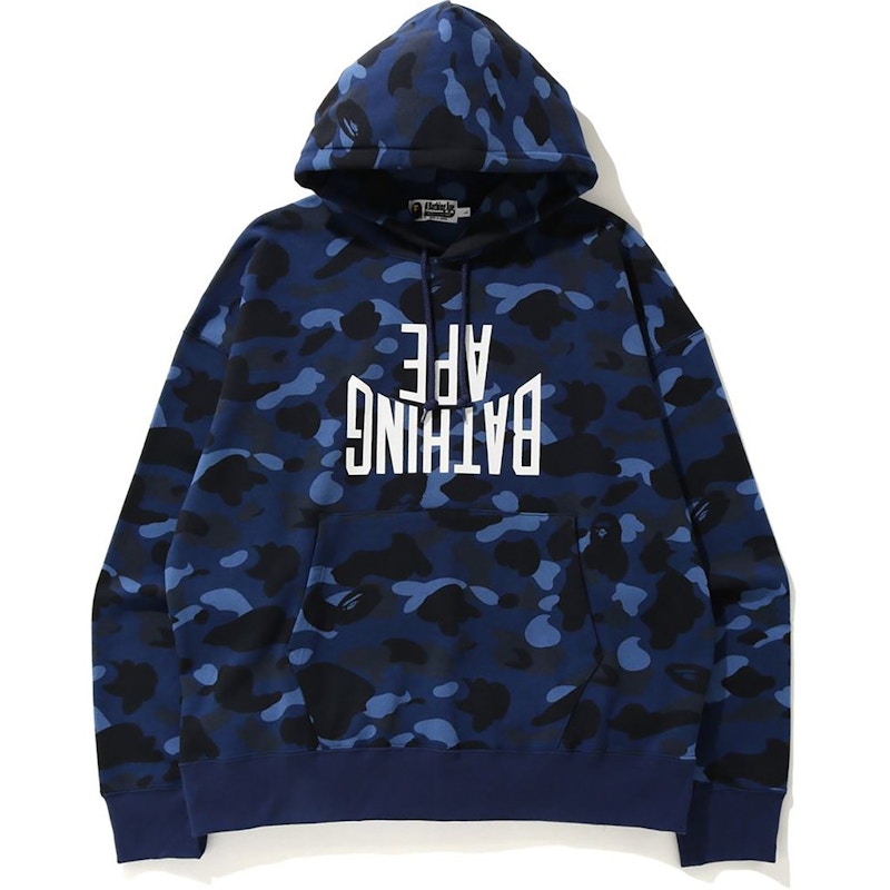 BAPE Color Camo NYC Logo Loose Fit Pullover Navy