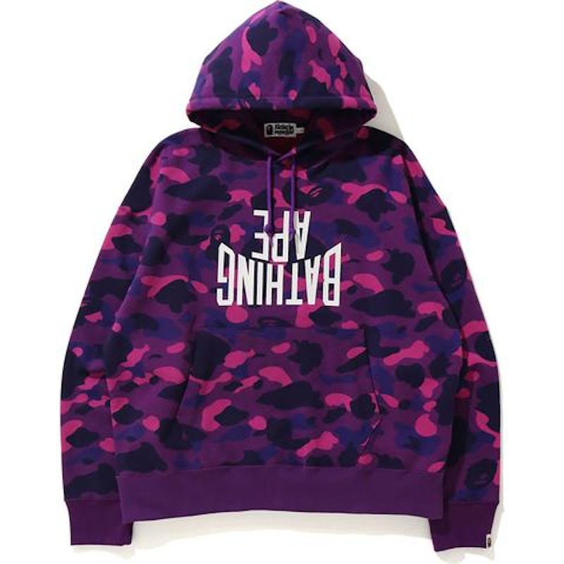 BAPE Color Camo NYC Logo Loose Fit Pullover Purple
