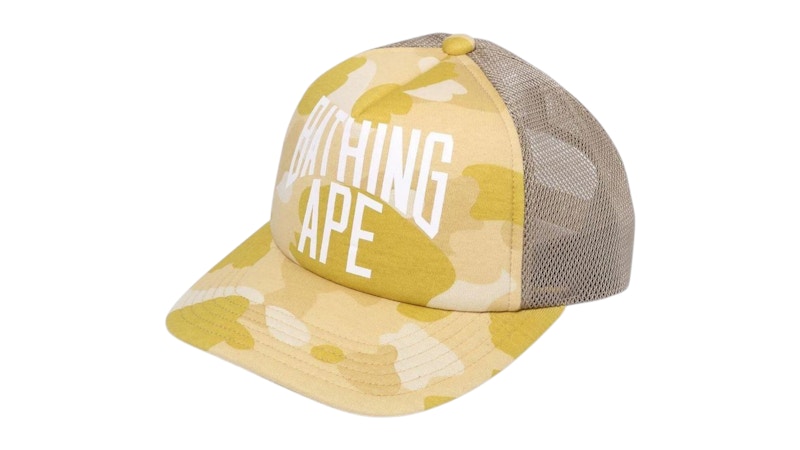 BAPE Color Camo NYC Logo Mesh Cap Yellow