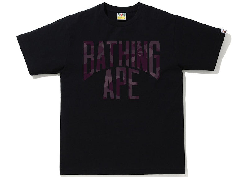 BAPE Color Camo NYC Logo Tee Black/Burgundy