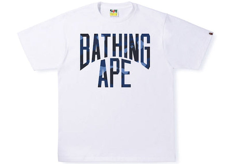 BAPE Color Camo NYC Logo Tee White/Navy