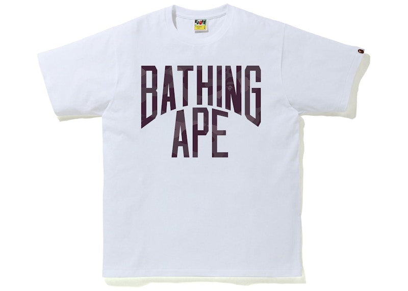 BAPE Color Camo NYC Logo Tee White/Burgundy