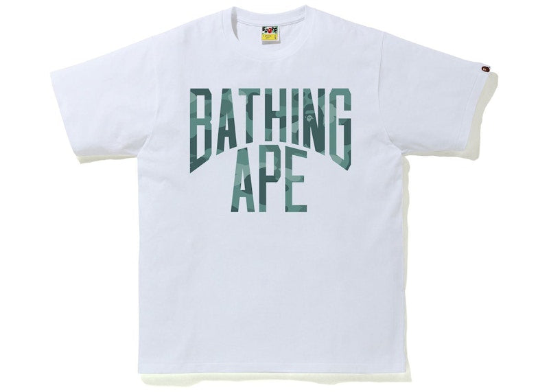 BAPE Color Camo NYC Logo Tee White/Green