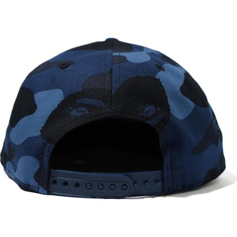 BAPE Color Camo New Era Snap Back Cap Navy