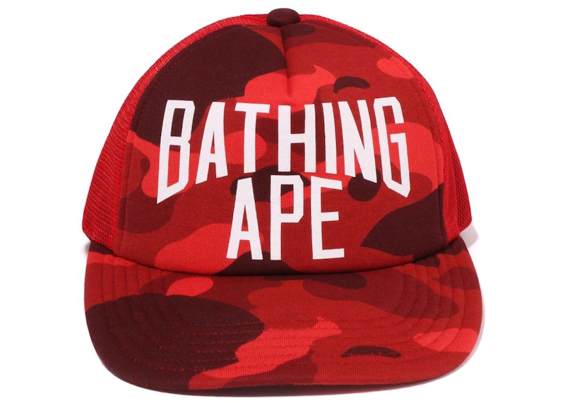 BAPE Color Camo Nyc Logo Mesh Cap (FW22) Red