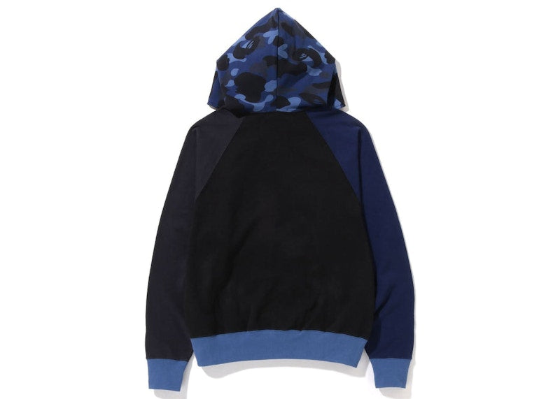 BAPE Color Camo Relaxed Fit Full Zip Hoodie Navy