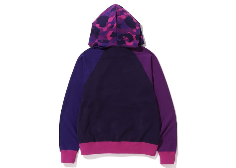 BAPE Color Camo Relaxed Fit Full Zip Hoodie Purple