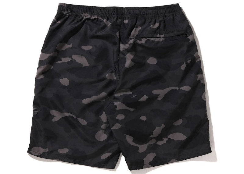BAPE Color Camo Shark Beach Shorts (SS22) Black