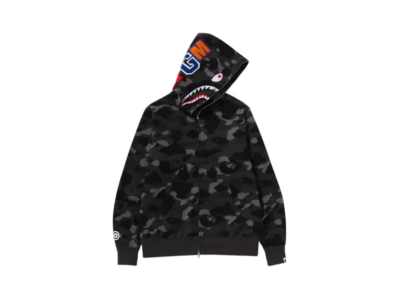 BAPE Color Camo Shark Full Zip Hoodie (FW24) Black