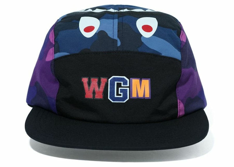 BAPE Color Camo Shark Jet Cap Navy