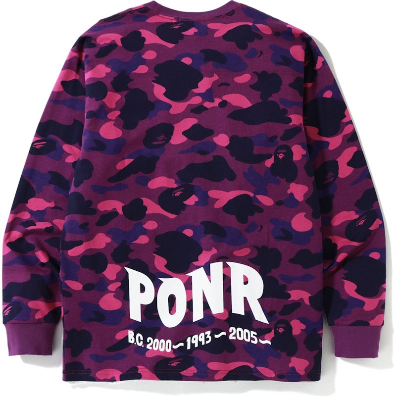 BAPE Color Camo Shark L/S Tee Purple