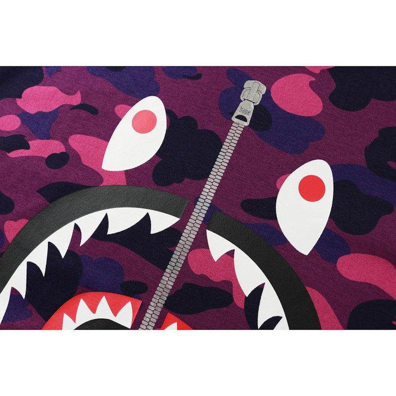 BAPE Color Camo Shark L/S Tee Purple
