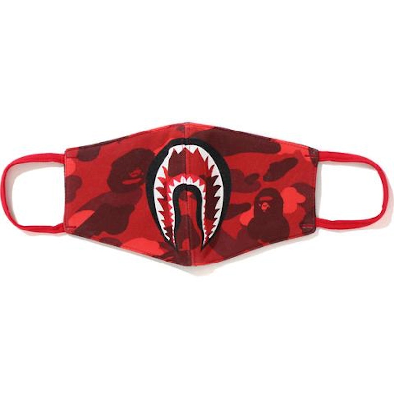 BAPE Color Camo Shark Mask Red/Burgundy
