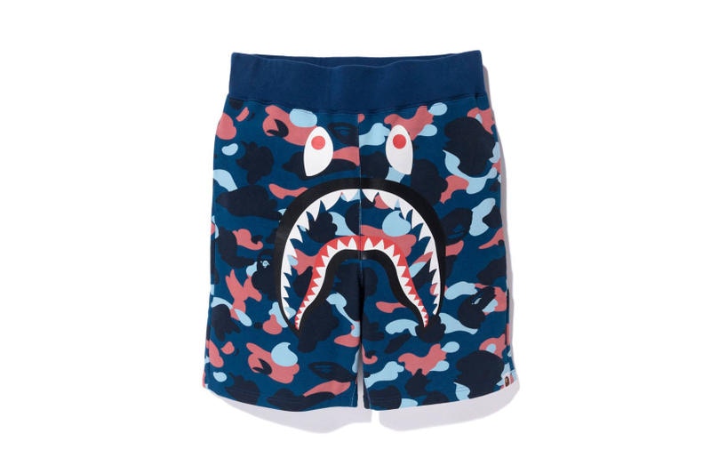 BAPE Color Camo Shark Sweat Shorts Multi