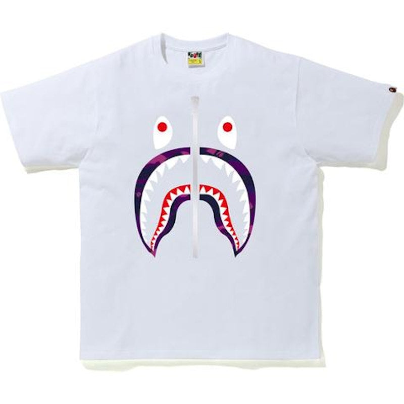 BAPE Color Camo Shark T-Shirt (SS20) White/Purple